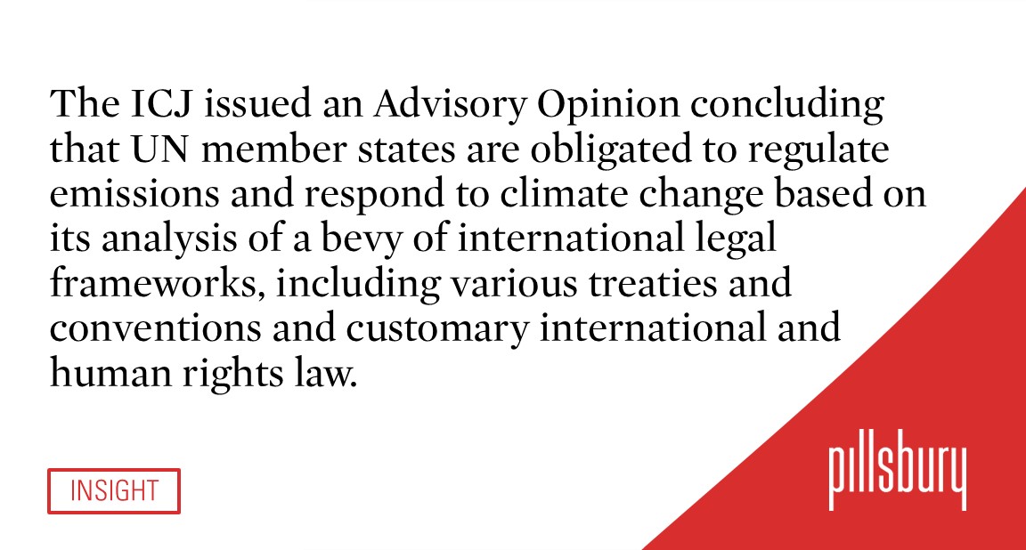 Icj Climate Ruling New International Court of Justice Advisory Opinion Raises Global ...