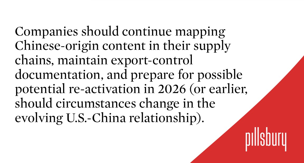 China Suspends Export Controls on Certain Critical Minerals and Related ...