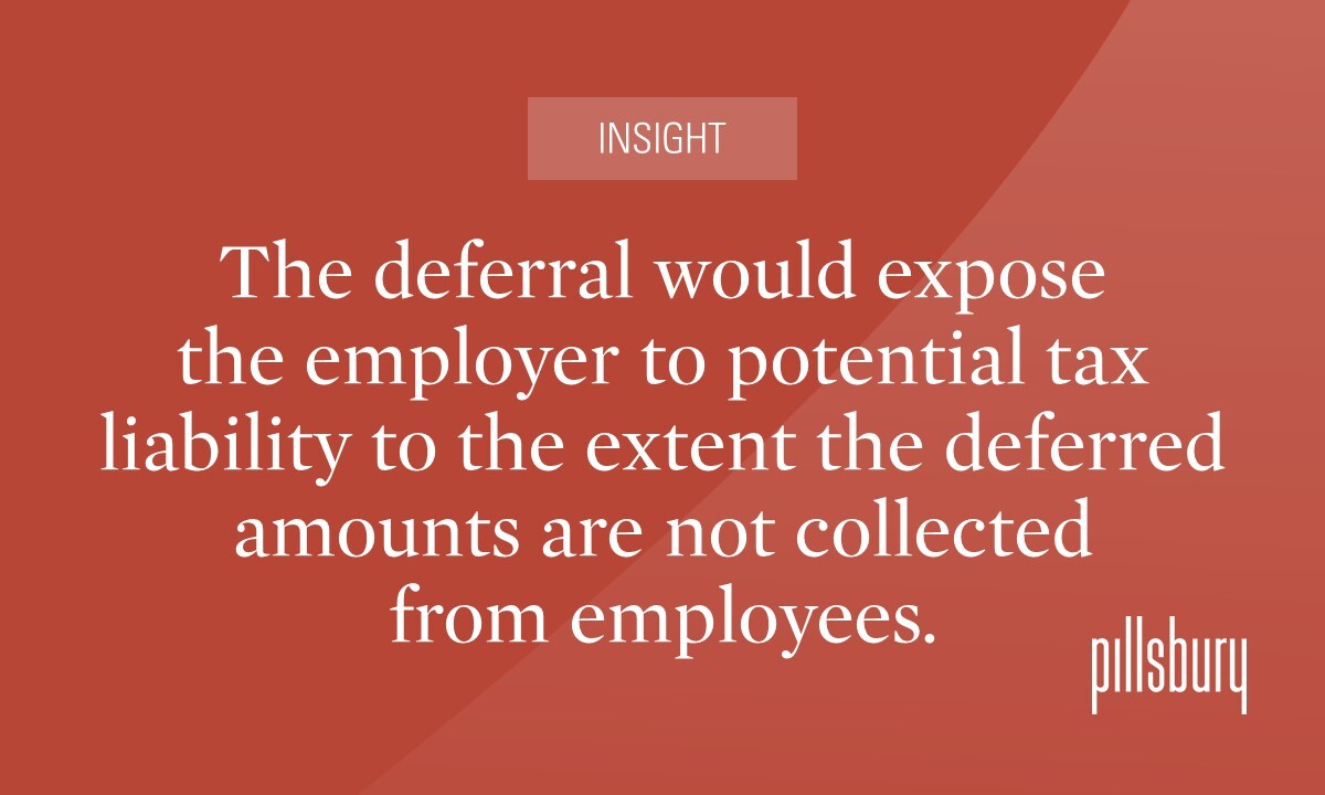 What it means: COVID-19 Deferral of Employee FICA Tax