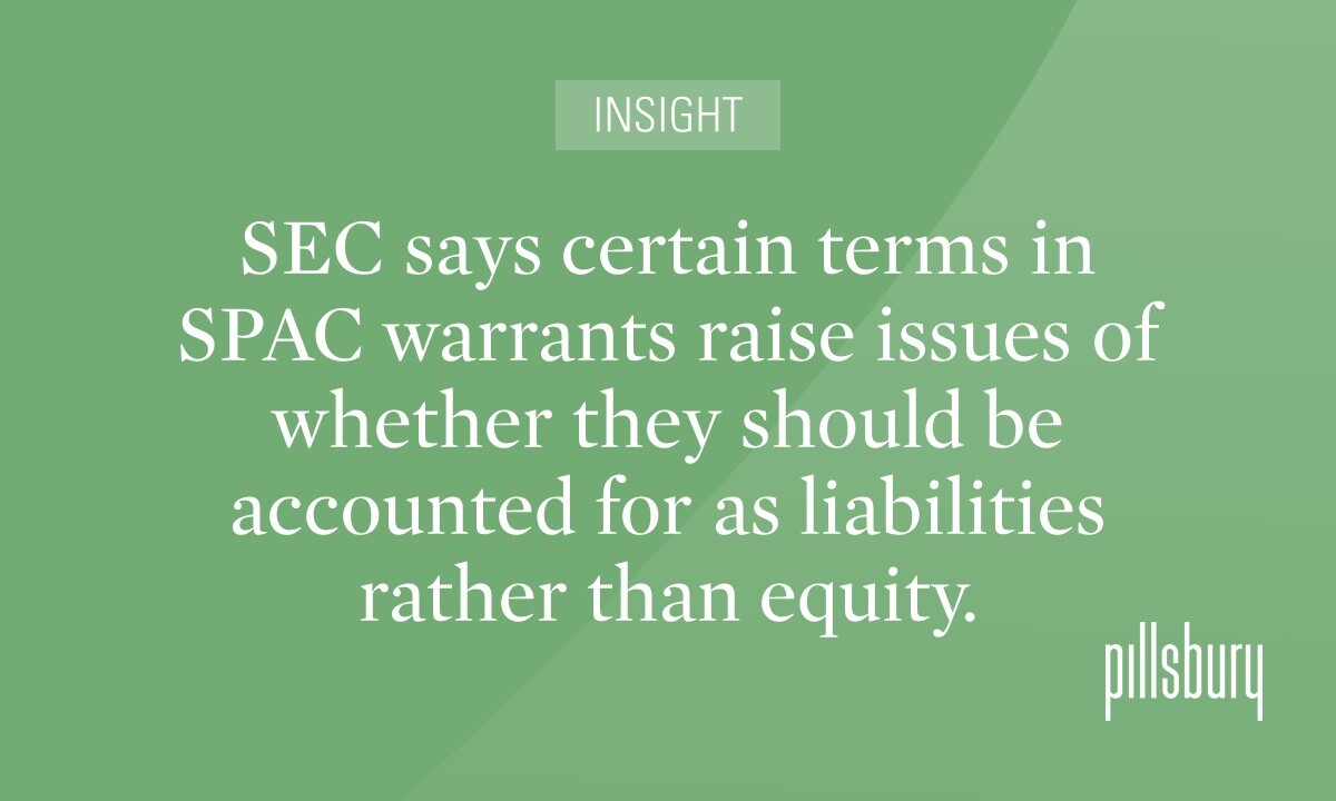 SPAC FAQs SEC Staff Statement on Accounting Issues for SPAC Warrants