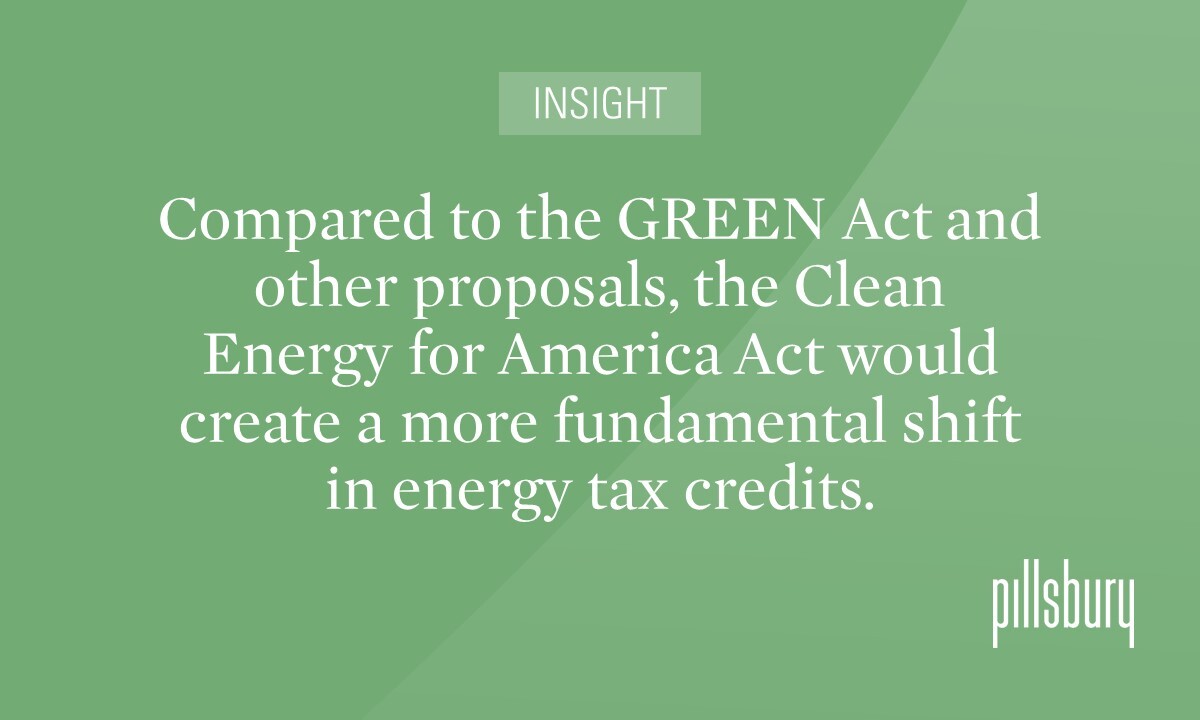 CEAA and GREEN Act Present Competing Frameworks for Energy Tax Credits