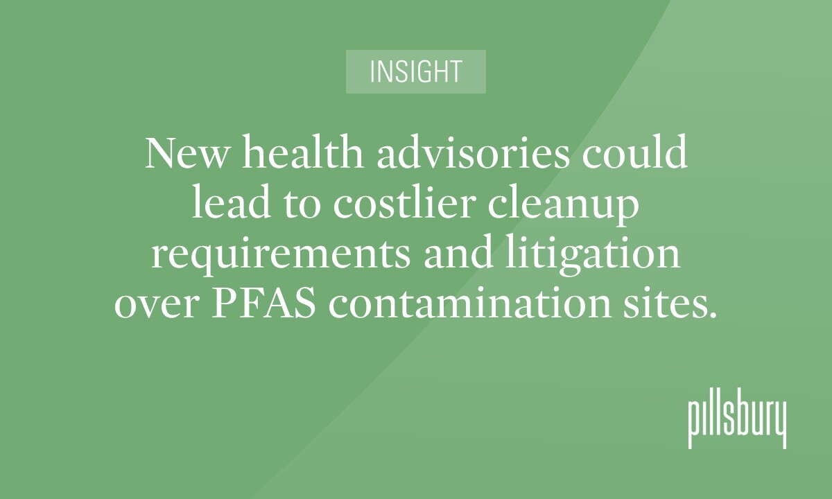 EPA Announces Stringent New Health Advisory Levels for PFAS Chemicals