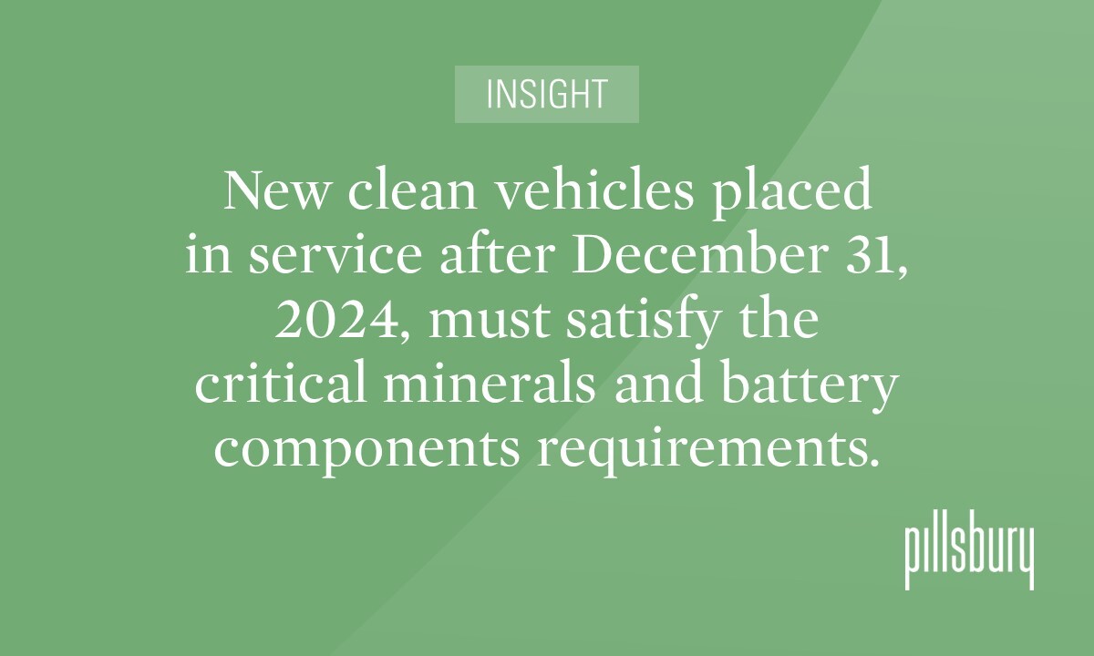 Clean Vehicle Tax Credits Proposed Regulations and Revenue Procedure