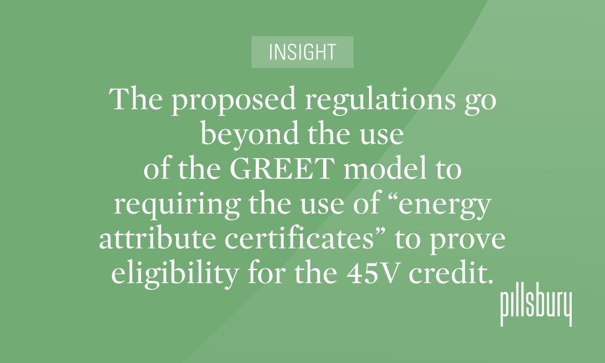 Treasury Department and IRS Issue Proposed Regulations on the Clean Hydrogen Production Credit